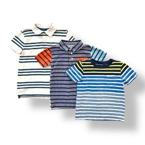 Crewcuts | Bundle of Three Boys Striped Polo Shirts (5T)